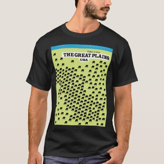 De Great Plains USA reisposter. T-shirt (Voorkant)