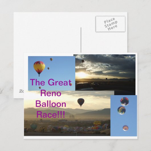 De Great Reno Balloon Race!! Briefkaart (Voorkant / Achterkant)