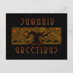 De Great Tree Samhain-kaart Briefkaart