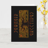 De Great Tree Samhain-Kaart Kaart (Gele Bloem)