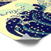 De Great Wave 36 Uitzichten van de berg Fuji Poster (Hoek)