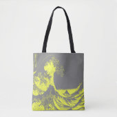 De Great Wave Canvas tas Geel & Grijs (Voorkant)