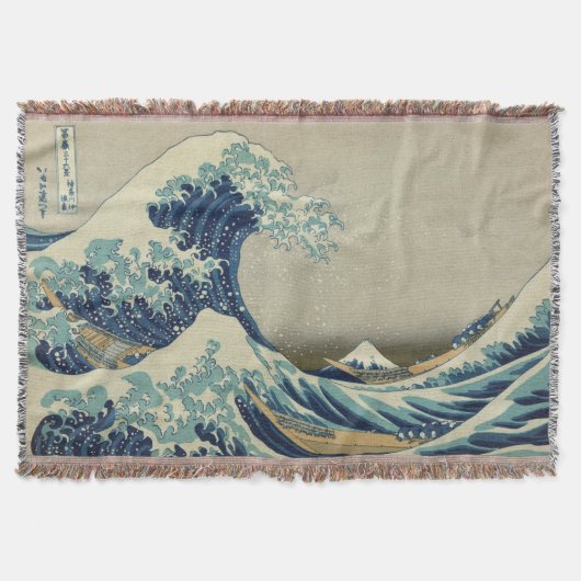 De Great Wave Mt Fuji Deken (Voorkant)