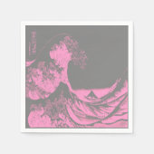 De Great Wave Paper servetten roze & grijs (Voorkant)