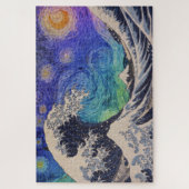 De Great Wave Sterrennacht Legpuzzel (Verticaal)