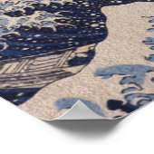 De Great Wave Sterrennacht Poster (Hoek)