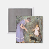 De Greedy Small Dog van Guido Marzulli, Realisme Magneet (Voorkant / Achterkant)