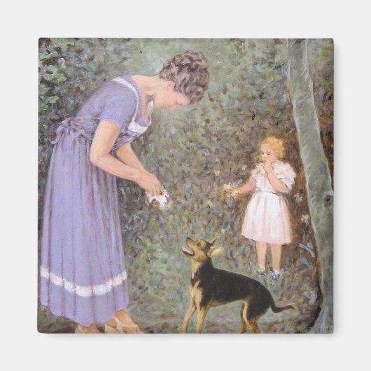 De Greedy Small Dog van Guido Marzulli, Realisme Magneet (Voorkant)