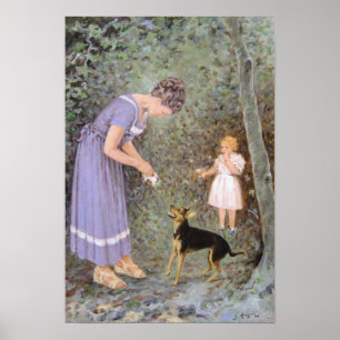 De Greedy Small Dog van Guido Marzulli, Realisme Poster