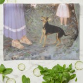 De Greedy Small Dog van Guido Marzulli, Realisme Theedoek (Gevouwen)