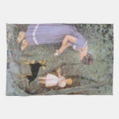 De Greedy Small Dog van Guido Marzulli, Realisme Theedoek (Horizontaal)