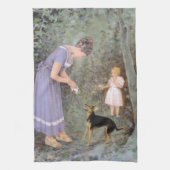 De Greedy Small Dog van Guido Marzulli, Realisme Theedoek (Verticaal)