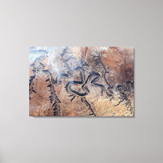 De Green River en de zijrivieren Canyons in Utah Canvas Afdruk (Voorkant)