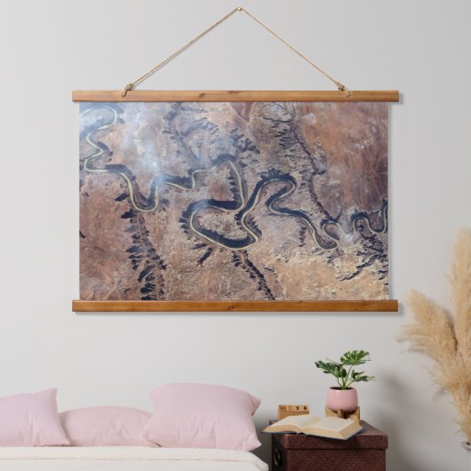 De Green River en de zijrivieren Canyons in Utah Hangend Wandkleed (Slaapkamer)