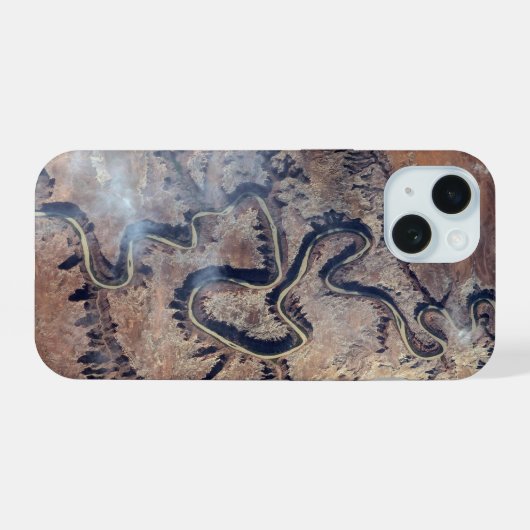De Green River en de zijrivieren Canyons in Utah iPhone 15 Case (Achterkant horizontaal)