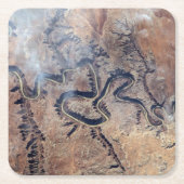 De Green River en de zijrivieren Canyons in Utah Kartonnen Onderzetters (Voorkant)