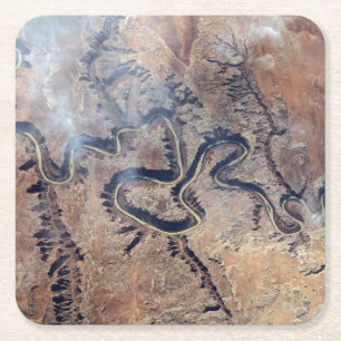 De Green River en de zijrivieren Canyons in Utah Kartonnen Onderzetters