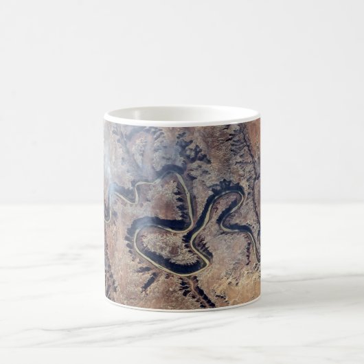 De Green River en de zijrivieren Canyons in Utah Koffiemok (Center)