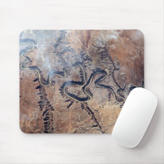 De Green River en de zijrivieren Canyons in Utah Muismat (Met muis)