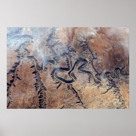 De Green River en de zijrivieren Canyons in Utah Poster (Voorkant)