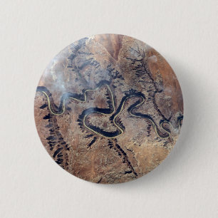 De Green River en de zijrivieren Canyons in Utah Ronde Button 5,7 Cm