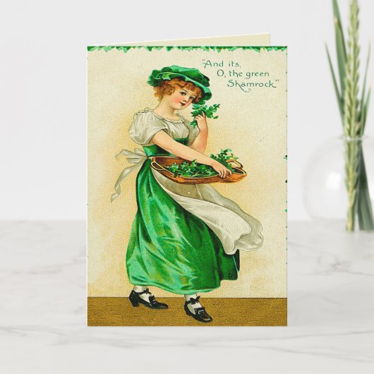 De Green Shamrock St. Patrick's Day Card (Voorkant)