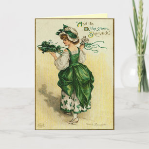 De Green Shamrock St. Patrick's Day Card Kaart