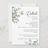 De GreenGenery bruiloft uitnodiging met details (Achterkant)