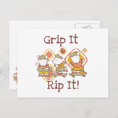 De greep het en scheurt het die met een skateboard briefkaart (Voorkant / Achterkant)