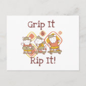 De greep het en scheurt het die met een skateboard briefkaart (Voorkant)