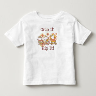 De greep het en scheurt het die met een skateboard kinder shirts