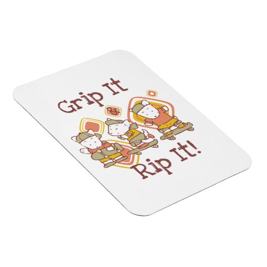 De greep het en scheurt het die met een skateboard magneet (Rechterzijde)