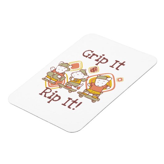 De greep het en scheurt het die met een skateboard magneet (Linkerzijde)