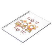 De greep het en scheurt het die met een skateboard notitieboek (Linkerzijde)