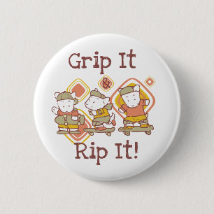De greep het en scheurt het die met een skateboard ronde button 5,7 cm