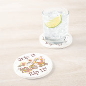 De greep het en scheurt het die met een skateboard zandsteen onderzetter (Zijkant)