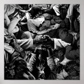 De greep - poster op de vierkant (Voorkant)