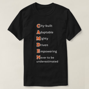 DE GREEP VAN DE TIJGER CAMDEN Heren uniseks zwart  T-shirt