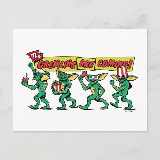 De Gremlins™ Komen Er Aan Briefkaart (Voorkant)