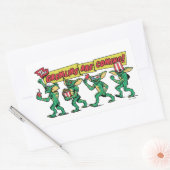 De Gremlins™ Komen Er Aan Rechthoekige Sticker (Envelop)