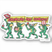 De Gremlins™ Komen Er Aan Sticker (Voorkant)