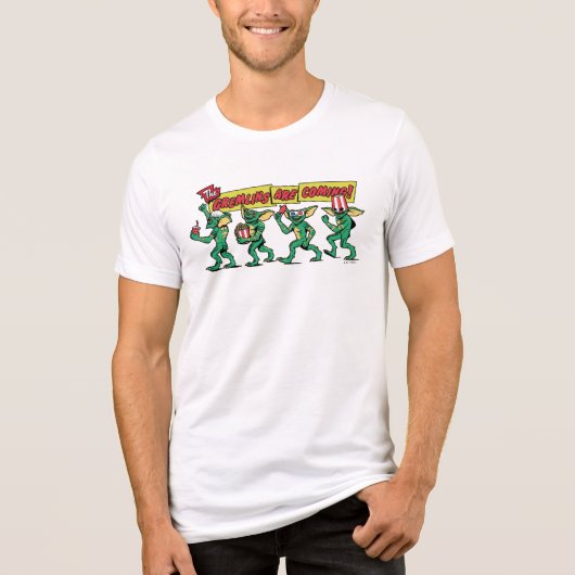 De Gremlins™ Komen Er Aan Tri-Blend Shirt (Voorkant)