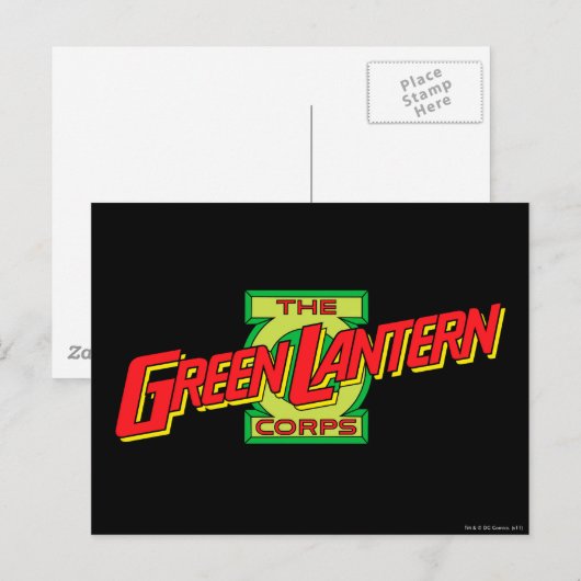 De Gren Lantern Corps Logo Briefkaart (Voorkant / Achterkant)