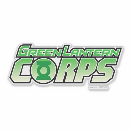 De Gren Lantern Corps Logo Sticker (Voorkant)