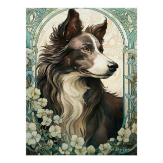 De grens Collie Dog 001 - Natalia Mucha Perfect Poster