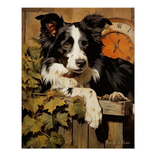 De Grens Collie Dog 001 - Odessa Leyendecker Perfect Poster (Voorkant)