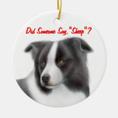 De  grens Collie Herding Ornament (Voorkant)
