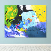 De grens oversteken canvas afdruk (Insitu (Houten vloer))