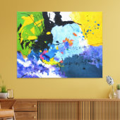 De grens oversteken canvas afdruk (Insitu (Woonkamer))