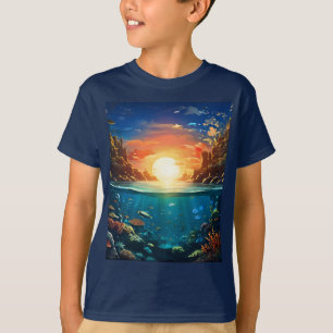 De grens tussen water en lucht t-shirt